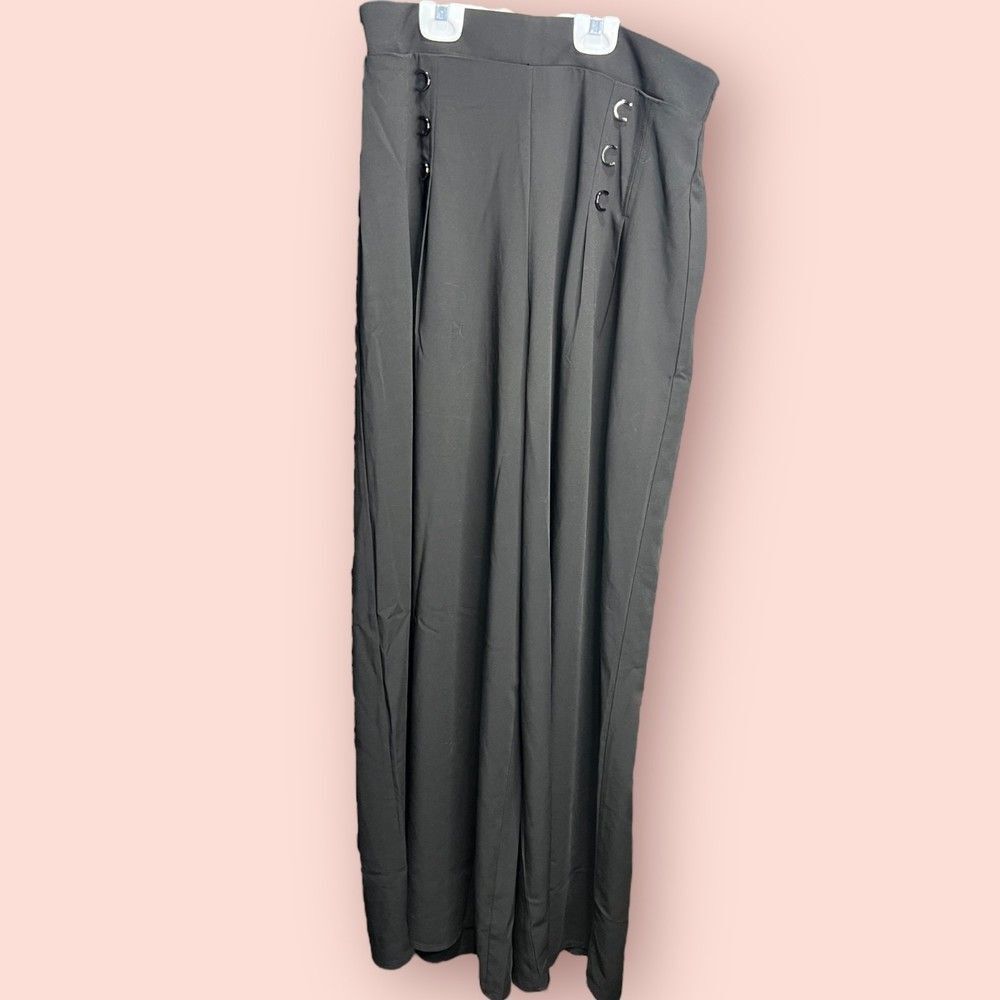 Patrizia Luca Flare Wide Leg Pull On Pants Trousers Sz L